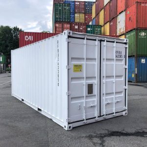 10ft x 8ft Shipping Container (One Trip) White (RAL 9003)