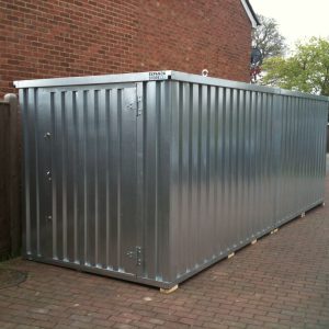 4M X 2.1M Flat Pack Container Store – Galvanised